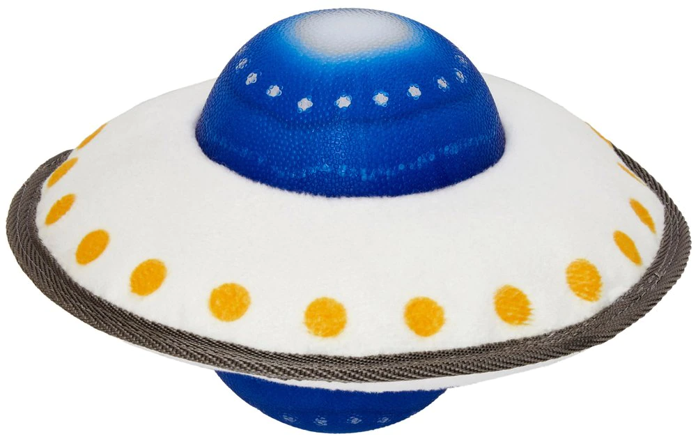 Frisco Plush & TPR Squeaky UFO Dog Toy 3 Frisco Plush & TPR Squeaky UFO Dog Toy