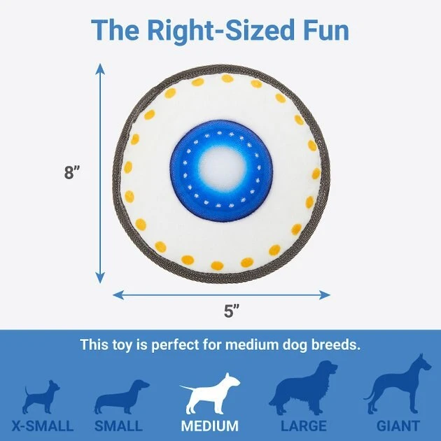 Frisco Plush & TPR Squeaky UFO Dog Toy 4 Frisco Plush & TPR Squeaky UFO Dog Toy - Image 2