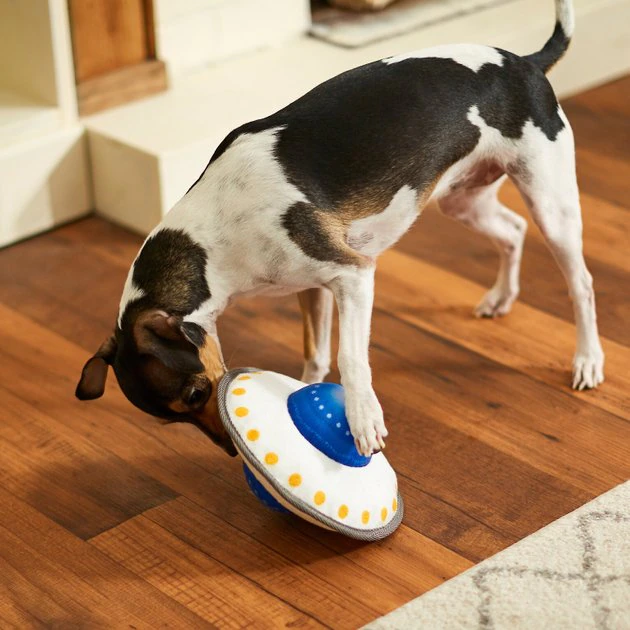 Frisco Plush & TPR Squeaky UFO Dog Toy 5 Frisco Plush & TPR Squeaky UFO Dog Toy - Image 3