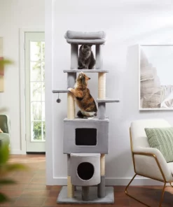 Frisco 71-in Faux Fur Cat Tree & Condo