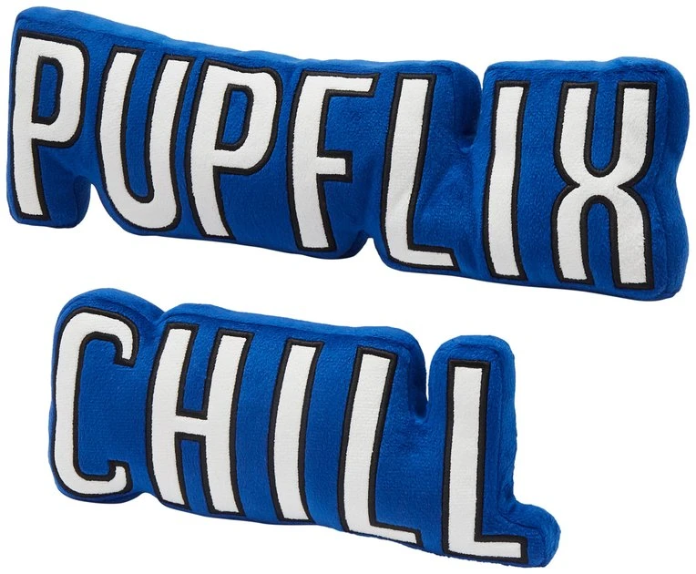 Frisco Zoomies & Chill Pupflix & Chill Plush Squeaky Dog Toy, 2 count 3 Frisco Zoomies & Chill Pupflix & Chill Plush Squeaky Dog Toy, 2 count