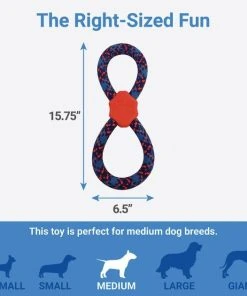 Frisco Figure 8 Rope Dog Toy, Blue & Red -Frisco Sales 2024 242135 PT1. SY630 V1605629210