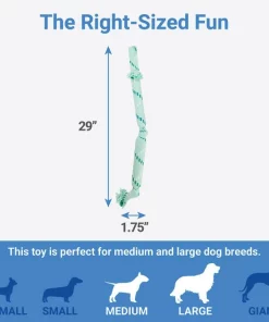 Frisco Double Fun Rope Squeaky Crinkle Dog Toy, Light Blue -Frisco Sales 2024 242137 PT1. SY630 V1605629209