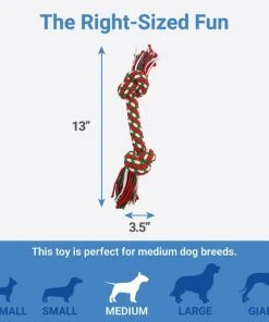 Frisco Double Knot Tri-Color Rope Dog Toy -Frisco Sales 2024 242149 PT1. SY630 V1605629217