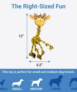 Frisco Giraffe Rope Squeaky Dog Toy -Frisco Sales 2024 242165 PT1. SY630 V1605629213