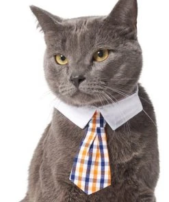 Frisco Plaid Dog & Cat Neck Tie, Orange & Blue -Frisco Sales 2024 248737 PT2. SY630 V1614365487