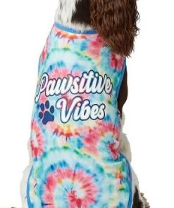 Frisco Pawsitive Vibes Tiedye Print Dog & Cat T-Shirt