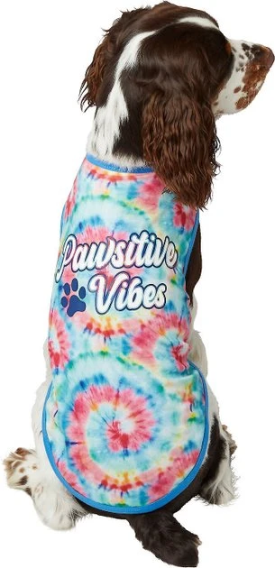 Frisco Pawsitive Vibes Tiedye Print Dog & Cat T-Shirt 3 Frisco Pawsitive Vibes Tiedye Print Dog & Cat T-Shirt