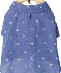 Frisco Anchor Print Chambray Dog & Cat Button Up Shirt -Frisco Sales 2024 249104 PT3. SY630 V1624605471