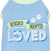 Frisco Rescued, Adopted, Loved Dog & Cat T-Shirt, Blue