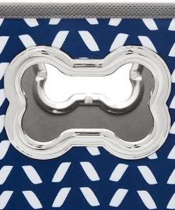 Frisco Rectangle Collapsible Pet Toy Storage Bin, Navy Herringbone -Frisco Sales 2024 250574 PT4. SY630 V1613772691