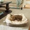 Frisco Fur Cuffed Rectangle Cuddler Cat & Dog Bolster Bed