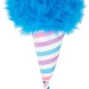 Frisco Baseball Cotton Candy Plush with Rope Squeaky Dog Toy