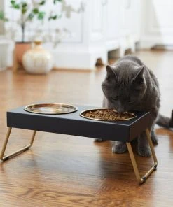 Frisco Copper Stainless Steel Elevated Foldable Double Dog & Cat Bowls -Frisco Sales 2024 253059 PT2. SY630 V1616594218