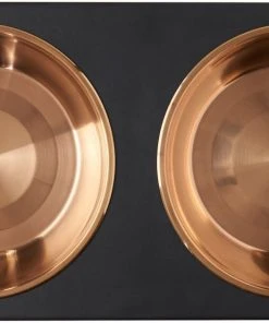 Frisco Copper Stainless Steel Elevated Foldable Double Dog & Cat Bowls -Frisco Sales 2024 253059 PT4. SY630 V1616595747