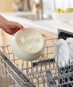 Frisco Melamine Slow Feed Dog & Cat Bowl with Gold Trim, Cream -Frisco Sales 2024 253067 PT7. SY630 V1616597899