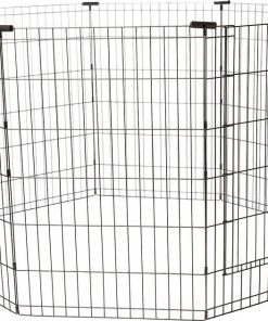 Frisco Heavy Duty Fold & Carry Double Door Collapsible Wire Dog Crate & Frisco Wire Dog Exercise Pen with Step-Through Door, Black -Frisco Sales 2024 255537 PT3. SY630 V1603646527
