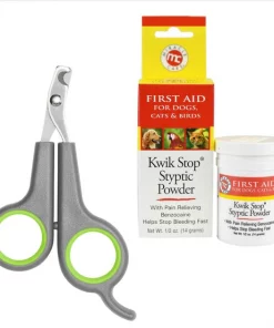 Frisco||Miracle Care Frisco Nail Clippers for Cats & Small Dogs & Miracle Care Kwik-Stop Styptic Powder for Dogs, Cats & Birds, .5-oz jar
