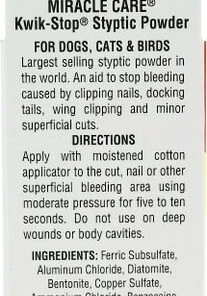 Frisco||Miracle Care Frisco Nail Clippers for Cats & Small Dogs & Miracle Care Kwik-Stop Styptic Powder for Dogs, Cats & Birds, .5-oz jar -Frisco Sales 2024 255589 PT4. SY630 V1604097708