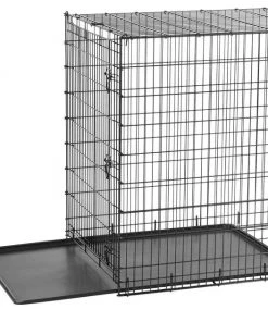 Frisco XX-Large Heavy Duty Single Door Wire Dog Crate, 54 inch & Frisco Quilted Dog Crate Mat, Ivory, 54-in -Frisco Sales 2024 255633 PT1. SY630 V1604147195