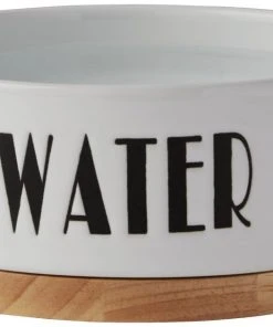 Frisco Ceramic Water Dog & Cat Bowl with Wood Base -Frisco Sales 2024 256046 PT4. SY630 V1615317681