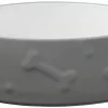 Frisco Bones Non-skid Ceramic Dog & Cat Bowl, Gray -Frisco Sales 2024 256063 MAIN. SY630 V1616508740