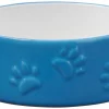 Frisco Paw Prints Non-skid Ceramic Dog & Cat Bowl, Blue -Frisco Sales 2024 256067 MAIN. SY630 V1615299771