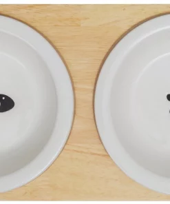 Frisco Double Elevated Cat Bowl with Wood Stand, 0.62 Cup -Frisco Sales 2024 256082 PT4. SY630 V1615313792