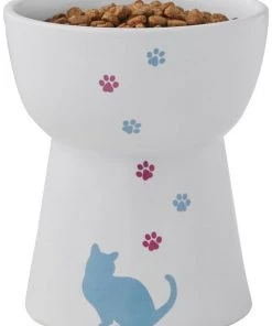 Frisco Cat Print Non-skid Elevated Ceramic Cat Bowl, Tall -Frisco Sales 2024 256098 PT5. SY630 V1616522544