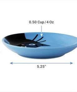 Frisco Cat Face Non-skid Ceramic Cat Dish, Blue, 0.50 Cup -Frisco Sales 2024 256101 PT2. SY630 V1616697188