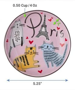 Frisco Paris Non-skid Ceramic Cat Dish, 0.62 Cup -Frisco Sales 2024 256115 PT2. SY630 V1618494725
