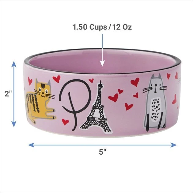 Frisco Paris Non-skid Ceramic Cat Dish, 1.62 Cup 4 Frisco Paris Non-skid Ceramic Cat Dish, 1.62 Cup - Image 2