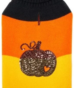 Frisco Colorblock Sequin Pumpkin Dog & Cat Sweater -Frisco Sales 2024 261141 PT4. SY630 V1622038665