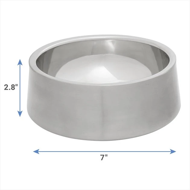 Frisco Insulated Non-Skid Flair Stainless Steel Dog & Cat Bowl, Stainless Steel 4 Frisco Insulated Non-Skid Flair Stainless Steel Dog & Cat Bowl, Stainless Steel - Image 2