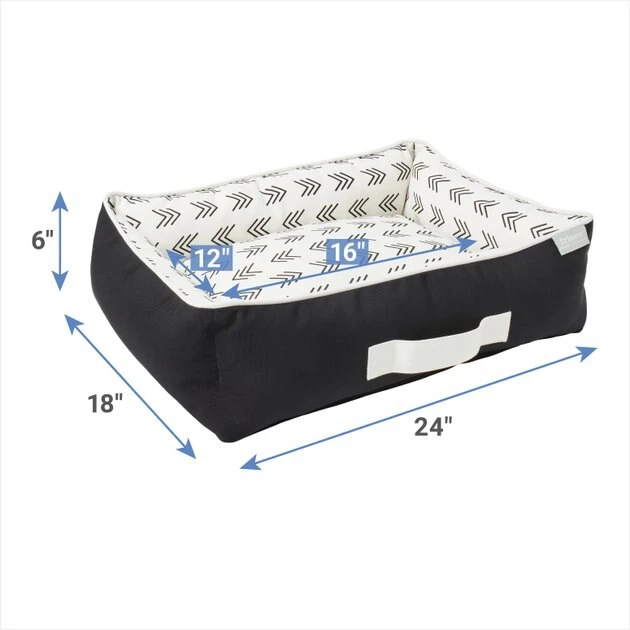 Frisco Indoor/Outdoor Modern Cuddler Bolster Cat & Dog Bed 4 Frisco Indoor/Outdoor Modern Cuddler Bolster Cat & Dog Bed - Image 2