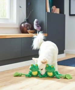Frisco Magic Frog Plush with Rope Squeaky Dog Toy -Frisco Sales 2024 265606 PT3. SY630 V1620938889