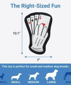 Frisco Magic Lucky Aces Flat Plush Squeaky Dog Toy -Frisco Sales 2024 265612 PT1. SY630 V1623352057