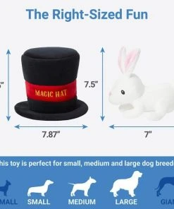 Frisco Magic Rabbit in a Hat 2-in-1 Plush Squeaky Dog Toy -Frisco Sales 2024 265616 PT1. SY630 V1623352138