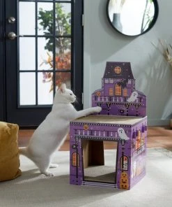 Frisco Halloween Mansion Cardboard Cat House, 2-Story -Frisco Sales 2024 266705 PT3. SY630 V1621535913