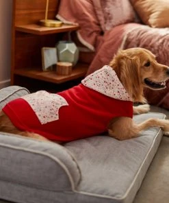 Frisco Floral Accent Dog & Cat Hoodie, Red -Frisco Sales 2024 268042 PT6. SY630 V1637656373