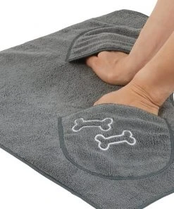 Frisco Embroidered Pawprint Microfiber Dog Bath Cape Towel -Frisco Sales 2024 269036 PT3. SY630 V1624453678
