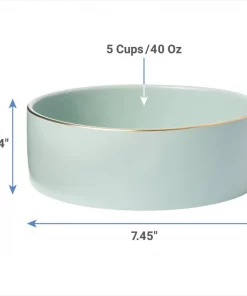 Frisco Modern Gold Rim Ceramic Dog & Cat Bowl -Frisco Sales 2024 270179 PT1. SY630 V1620913737