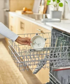 Frisco Cat Face Non-skid Ceramic Dog Bowl, White, 1.25 Cups -Frisco Sales 2024 270229 PT6. SY630 V1627669581