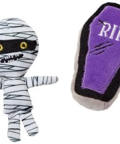 Frisco Halloween Mummy & Coffin Plush Cat Toy with Catnip, 2 count