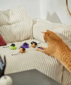 Frisco Halloween Bat Mice Plush Cat Toy with Catnip, 5 count -Frisco Sales 2024 270353 PT3. SY630 V1624817260