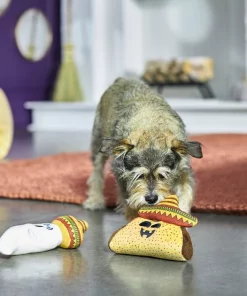 Frisco Halloween Fiesta Ghost & Taco Plush Squeaky Dog Toy, 2 count -Frisco Sales 2024 270371 PT3. SY630 V1624817730