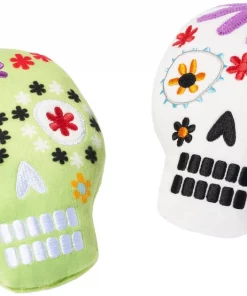 Frisco Sugar Skull Plush Squeaky Dog Toy