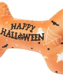 Frisco Halloween All the Ghouls Love Me Bone Reversible Plush Squeaky Dog Toy