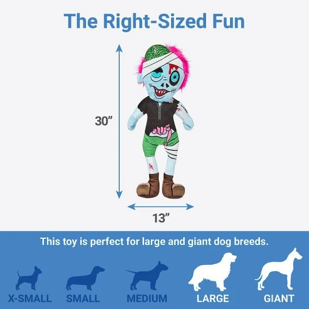 Frisco Zombie Wagazoo Plush Squeaky Dog Toy 4 Frisco Zombie Wagazoo Plush Squeaky Dog Toy - Image 2