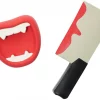 Frisco Halloween Vampire Teeth & Knife Latex Squeaky Dog Toy, 2 count